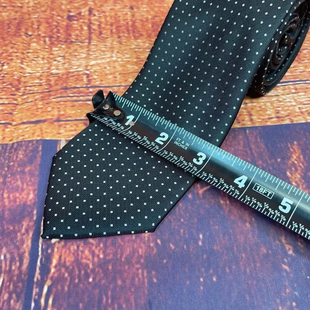 Wembley Black Pin Dot Textured Necktie 3”